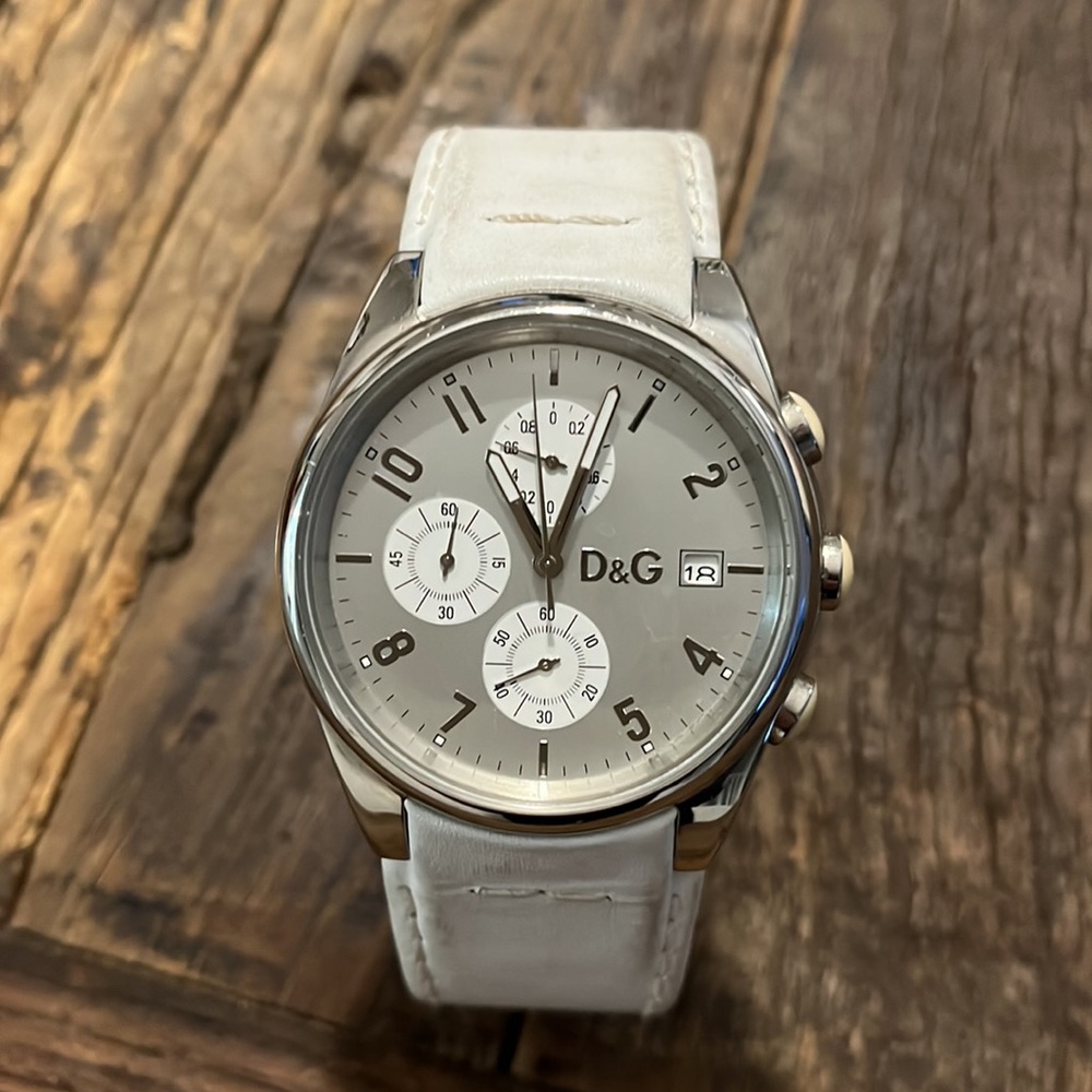 Dolce & Gabbana Sandpiper Leather White Unisex watch
